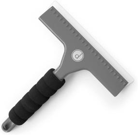 img 4 attached to 🧽 Gray Squeegee for Shower Door, Car Windshield, and Glass Window - 2 Extra Silicone Blades - Foam Handle: Effective Cleaning Tool