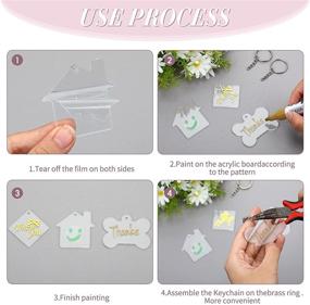 img 2 attached to 150 Pieces Acrylic Keychain Blanks Transparent Discs for DIY Craft Projects - Clear Acrylic Blank Ornaments & Pendants