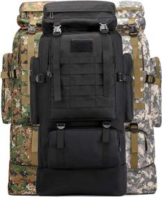 img 4 attached to 🎒 Wesoke 80L/100L Camping Hiking Military Tactical Backpack: Ultimate Travel Rucksack for Adventure Enthusiasts