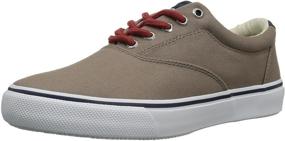 img 4 attached to Sperry Men's Salt Washed Striper White Fashion Sneakers for Stylish Footwear