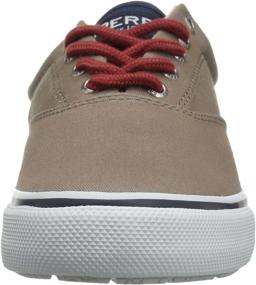 img 3 attached to Sperry Men's Salt Washed Striper White Fashion Sneakers for Stylish Footwear