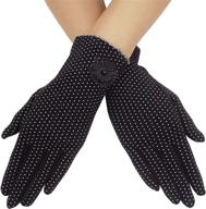 🧤 stylish women's uv protection driving gloves - outdoor cotton dots design logo