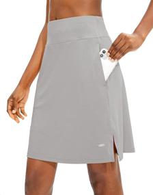 img 4 attached to Viodia UPF50+ Athletic Tennis Golf Skirt for 🏌️ Women - Knee Length Skorts Skirts, Ideal Casual Summer Skirts