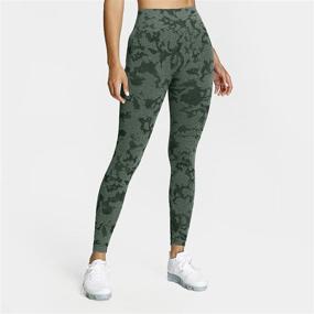 img 2 attached to 👖 Aoxjox Yoga Pants: High Waisted Animal Camo Seamless Leggings for Women's Workout