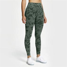 img 1 attached to 👖 Aoxjox Yoga Pants: High Waisted Animal Camo Seamless Leggings for Women's Workout