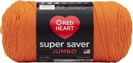 red heart super saver jumbo e302c, pumpkin - affordable and versatile yarn for all your crafting needs logo