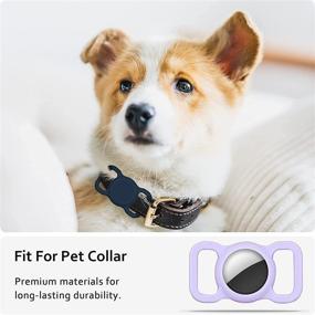 img 1 attached to Air Tag Dog Collar Holder 4 Pack - Silicone Protective Case for Apple Airtag in Multiple Colors