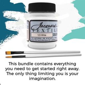 img 1 attached to 🎨 Jacquard Products White Textile Color Fabric Paint - JAC1123 2.25-Ounces - Moshify Brush Set Combo for Stunning Fabric Art