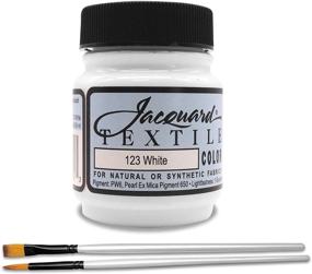img 4 attached to 🎨 Jacquard Products White Textile Color Fabric Paint - JAC1123 2.25-Ounces - Moshify Brush Set Combo for Stunning Fabric Art