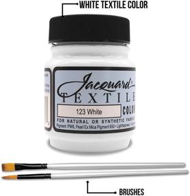 img 3 attached to 🎨 Jacquard Products White Textile Color Fabric Paint - JAC1123 2.25-Ounces - Moshify Brush Set Combo for Stunning Fabric Art