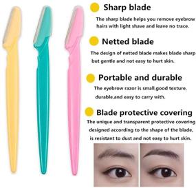 img 3 attached to 🔪 JSDOIN Eyebrow Razors Precision Sharpness: Perfect for Trimming, Shaping, and Exfoliating - Multipurpose Face Razor and Eyebrow Shaper - Pack of 12 (Eyebrow Razors)