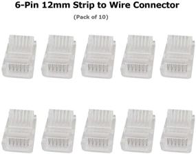 img 3 attached to 💡 Effortless Extension: 6 Pin 12mm LED Strip Wire Connector for Multicolor LED Strip Lights (Pack of 10)