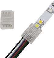 💡 effortless extension: 6 pin 12mm led strip wire connector for multicolor led strip lights (pack of 10) logo