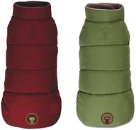 fabdog reversible puffer burgundy olive логотип