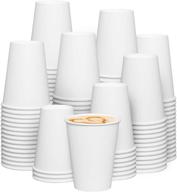 🔥 premium quality 12 oz. white paper hot coffee cups - pack of 300 logo