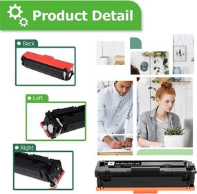 img 1 attached to 🖨️ Aztech Replacement Toner Cartridge Set for HP 206A W2110A 206X W2110X - Compatible with HP Color Pro MFP M283FDW M255DW M283CDW M283 M255 Printer Ink (Black Cyan Yellow Magenta, 4-Pack)