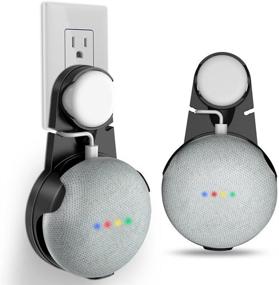 img 4 attached to Аккуратно организуйте свой Google Home Mini с подставкой для настенного кронштейна Caselover Outlet - никаких проводов и винтов не требуется!