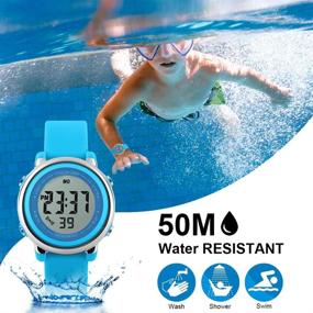 img 2 attached to Function Waterproof Stopwatch Digital Wristwatch – Girls' Watches for Everyday Use