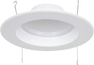 🔆 maxxima dimmable led retrofit downlight fixture - 18w, 1300 lumens, 6-inch, 4000k neutral white, energy star, equivalent to 120w, e26 adapter логотип