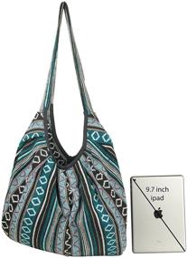 img 1 attached to 🌈 Everyday Rainbow Women's Handbags & Wallets - Comfortable Shoulder Groceries