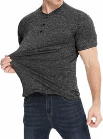 img 1 attached to Повседневные футболки с рукавами LecGee Henley