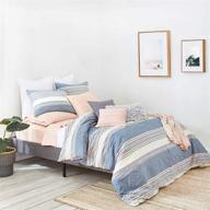 tuscan stripe comforter set: full/queen, navy/multi by 🛏️ splendid home - a perfect blend of style and comfort logo