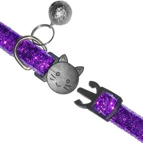 img 1 attached to 🐱 KUDES 8 Piece Set: Bling Cat Collars with Breakaway Feature, Bell Included. Ideal for Kittens, Puppies, Rabbits, and Small Pets. Adjustable Size: 7.5-12.5 inches.