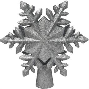 img 2 attached to 🎄 Christmas Tree Snowflake Lighted Topper Projector - Stunning LED Rotating Snowflakes for Festive Decorations - 3D Glitter Snowflake Tree Light - UL Listed for Safety