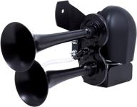 🏍️ harley davidson black bolt on direct drive air horn - kleinn air horns hogkit-1bk logo