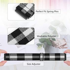 img 2 attached to 📿 Neoxik Adjustable Elastic Watch Band for Fitbit Versa/Versa 2/Versa Lite/Versa SE Soft Nylon Replacement Loop Straps - Compatible Accessories for Men and Women