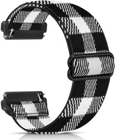 img 1 attached to 📿 Neoxik Adjustable Elastic Watch Band for Fitbit Versa/Versa 2/Versa Lite/Versa SE Soft Nylon Replacement Loop Straps - Compatible Accessories for Men and Women