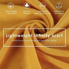 img 3 attached to 🧣 Chic and Versatile Lightweight Infinity Scarves: Must-Have Women's Accessories