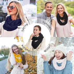 img 2 attached to 🧣 Chic and Versatile Lightweight Infinity Scarves: Must-Have Women's Accessories