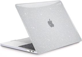 img 3 attached to 💻 G JGOO MacBook Air 13 Inch Case 2021-2018 Release: Clear Glitter Hard Shell + Keyboard Covers + Screen Protector