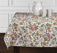 luxehome botanical watercolor farmhouse tablecloths: 🌿 adding natural elegance to your dining space logo