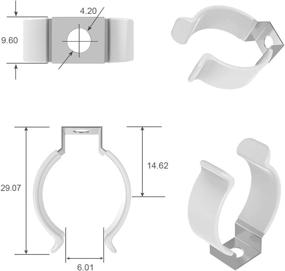 img 2 attached to 💡 T8 U Clips Holder Bracket for 8FT LED Light Bulbs - 40-Pack Stainless Steel Mounting Accessories by JESLED: Prevent Sagging and Securely Replace Fluorescent Tubes with Lamp Support
