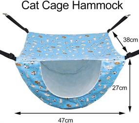 img 3 attached to DEARLIVES Double Layer Cat Hammock Cage - Breathable Soft Hanging Pet Bed for Kittens, Cat Hammocks Perch Beds, #4