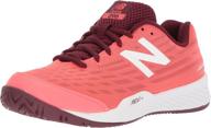 introducing new balance women's tennis orange athletic shoes for women - combining style and performance! logo