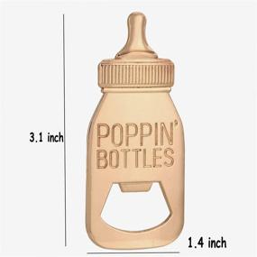 img 3 attached to 🍼 Blue Baby Shower Favor: Pack of 16 Cute Poppin Bottle Shaped Bottle Opener Souvenirs for Guests - Ideal Decorations and Supplies for Boy or Girl's Celebration