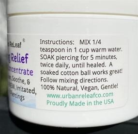 img 2 attached to 👂 Urban ReLeaf Piercing Relief Sea Salt Concentrate: Soothe & Heal New Piercings. Effective Non-iodized Dead Sea Salt with Tea Tree & Rosemary for Irritated & Keloid Bump Piercings - Safe and Gentle Aftercare