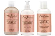 🥥 shea moisture coconut and hibiscus curl and shine combination set - ultimate hair care package for defined curls, includes 13 oz. shampoo, 13 oz. conditioner, and 8 oz. curl and style milk logo