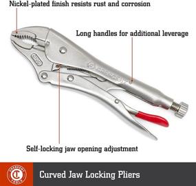 img 3 attached to 🔧 Усовершенствованный изогнутый замковый плоскогубец "Crescent Curved Long": Оптимальное сцепление и контроль