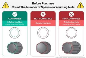 img 3 attached to 🔧 Гнездовой ключ Spline Drive для настройки разъема - Гайки-замки колес с 6 сплайнов - Внутренний диаметр 17,6 мм - Шестигранный разъем 19 мм и 21 мм - Хромированное серебро 1 шт.