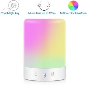 img 3 attached to Multifunctional Night Light Bluetooth Speaker: Portable Wireless Speaker with 6 Color LED Themes, Smart Touch Control, and Stereo Subwoofer