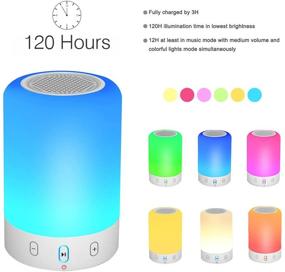 img 2 attached to Multifunctional Night Light Bluetooth Speaker: Portable Wireless Speaker with 6 Color LED Themes, Smart Touch Control, and Stereo Subwoofer