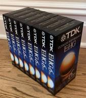улучшенная производительность tdk e-hg extra high grade видеокассета vhs t-120 логотип