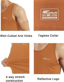 img 1 attached to EZRUN Bodybuilding Athletic Sleeveless BlueGreyblueRed