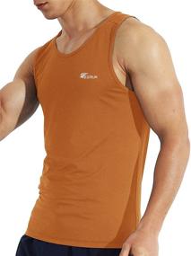img 3 attached to EZRUN Bodybuilding Athletic Sleeveless BlueGreyblueRed