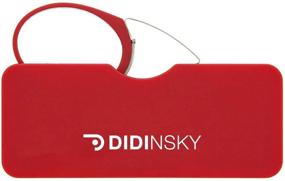 img 4 attached to DIDINSKY Frameless Reading Glasses for Men and Women with Pocket Hard Case – Stylish and Comfortable Prescription Eyewear for Optimal Vision. Fashionable Red Magnifying Glasses for Reading (+1.5 Strength) – Orsay