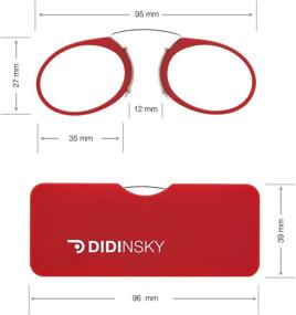 img 2 attached to DIDINSKY Frameless Reading Glasses for Men and Women with Pocket Hard Case – Stylish and Comfortable Prescription Eyewear for Optimal Vision. Fashionable Red Magnifying Glasses for Reading (+1.5 Strength) – Orsay